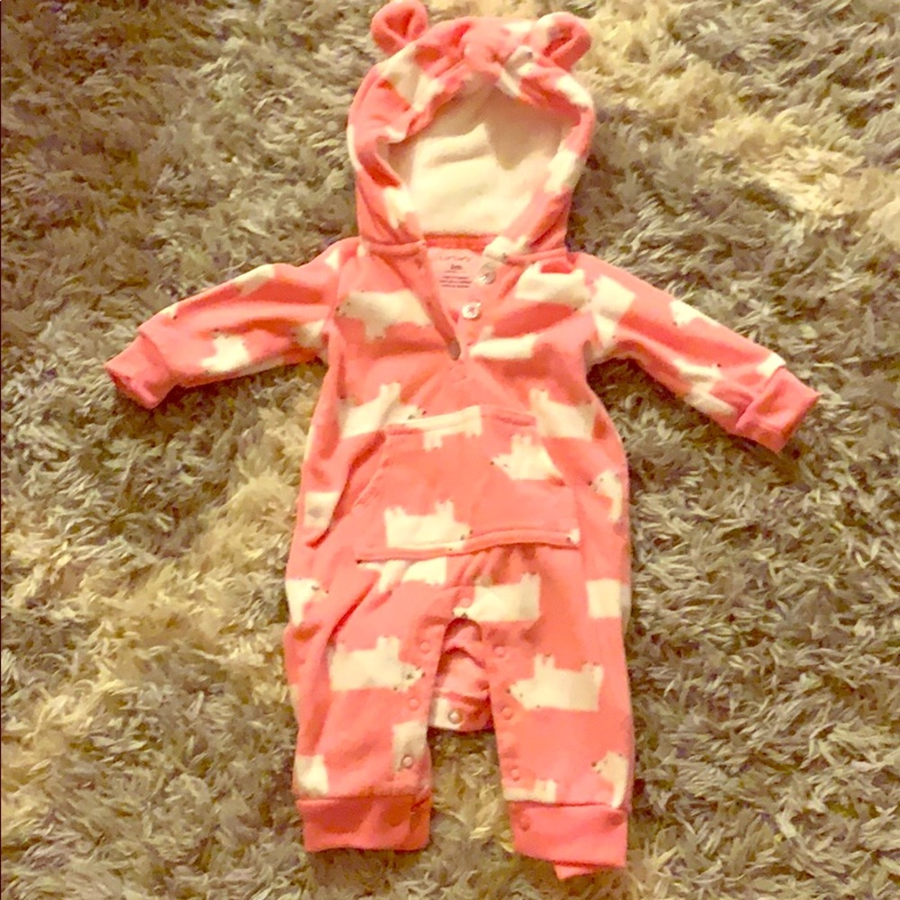 Pink 3 month baby body suit